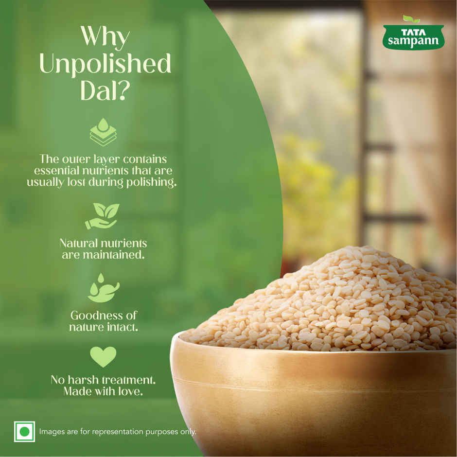 Tata Sampann Urad Dal Split(500gms) & Tata Sampann Unpolished Moong Dal(500gms) Combo