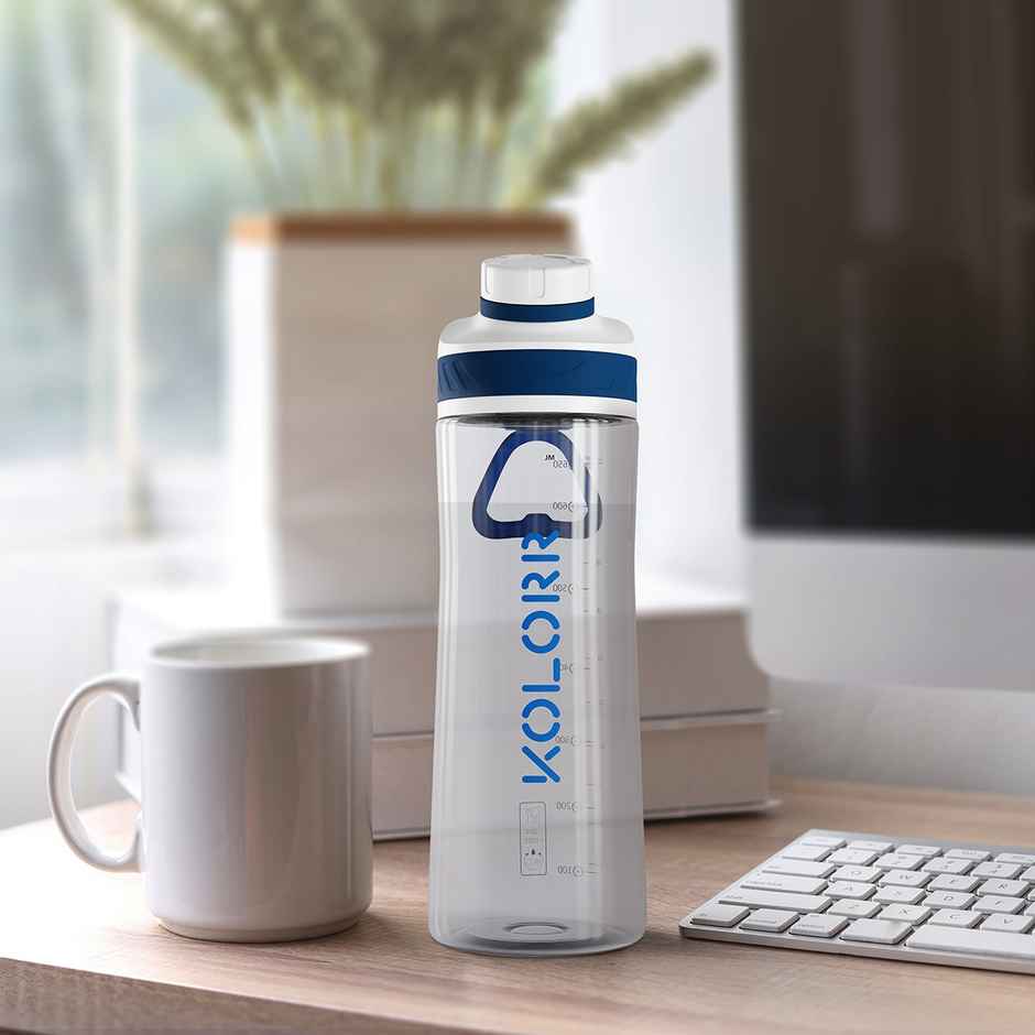 Kolorr Zest 620 ml Bottle | Blue & White | Ideal for Travel & Everyday Hydration