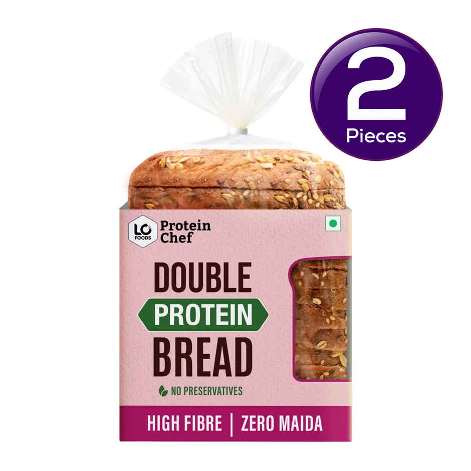 Protein Chef Double Protein Bread (No Maida, Multigrain Brown Bread) - Made with MP Sharbati Wheat Combo