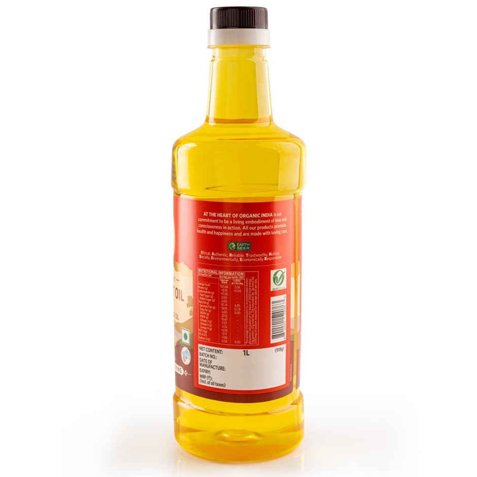 A TATA Product - Organic India Groundnut (Peanut) Oil | Cold Pressed Unrefined Oil