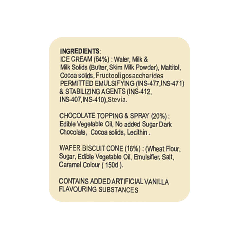 Indulge Creamery-Belgian Chocolate Sugar Free Cone