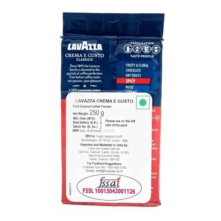 Lavazza Crema E Gusto Dark Roast Ground Coffee