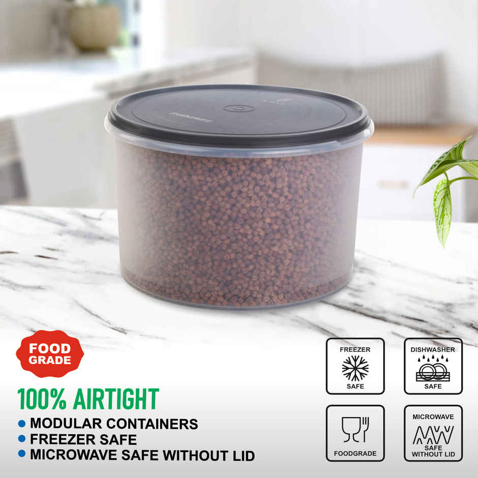 Joyo Fresherware Round Plastic Storage Container,Airtight,BPA Free, Leakproof,2 ltr-Assorted