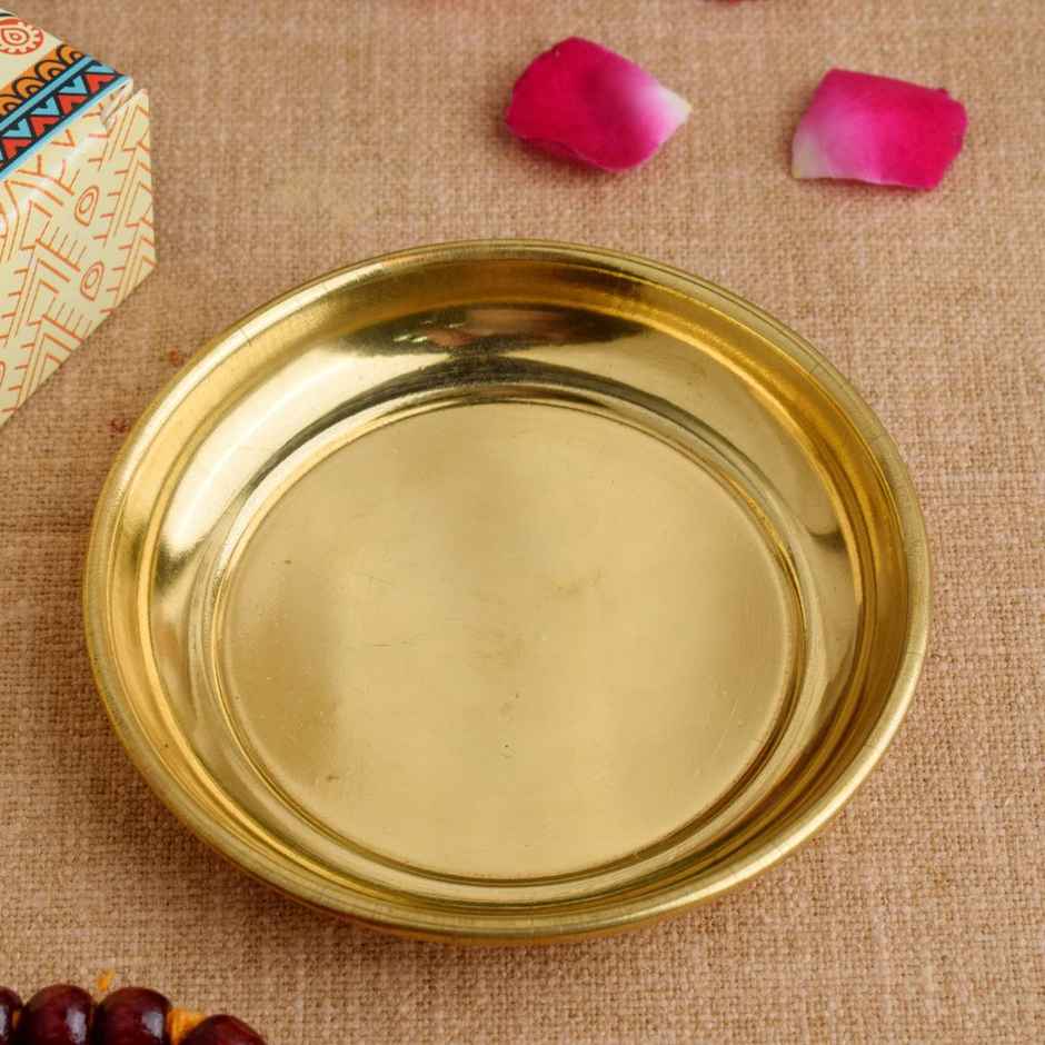 Pure Brass Gopal Ji Bhog Thali Set | Satvik