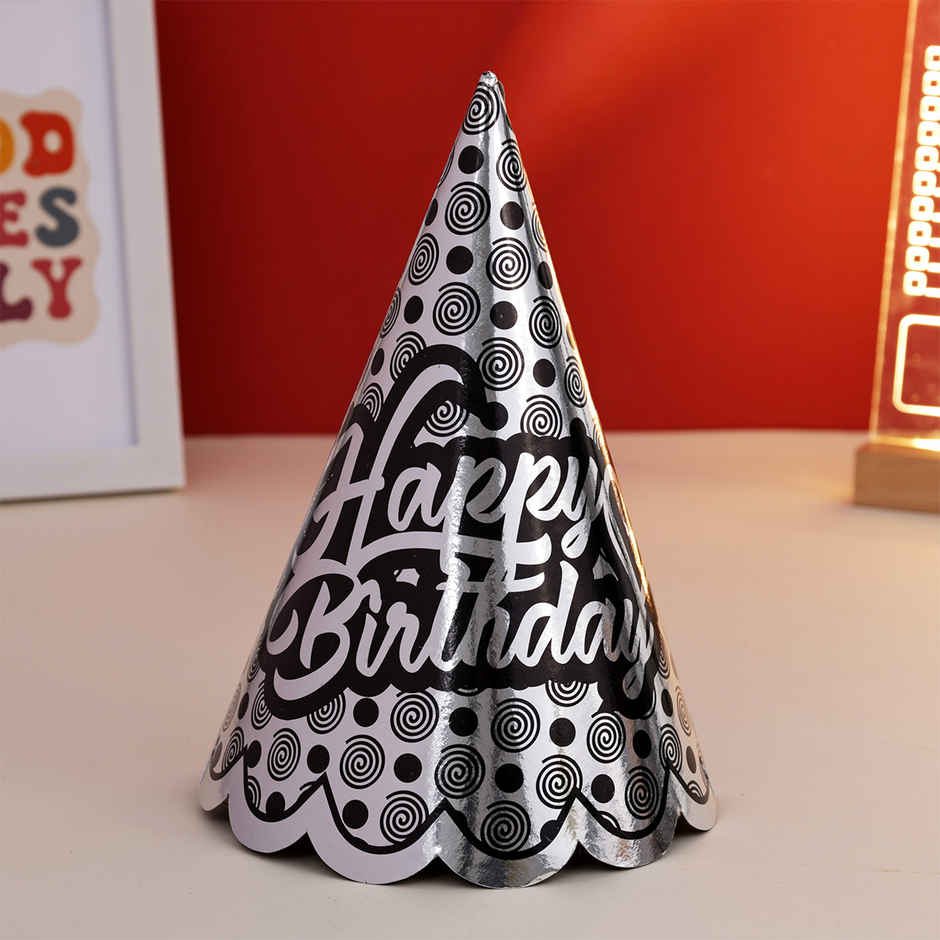 Gold Silver Party Hats | Birthday Celebration Caps Set | Pack of 5 | Propcon | Party Decor