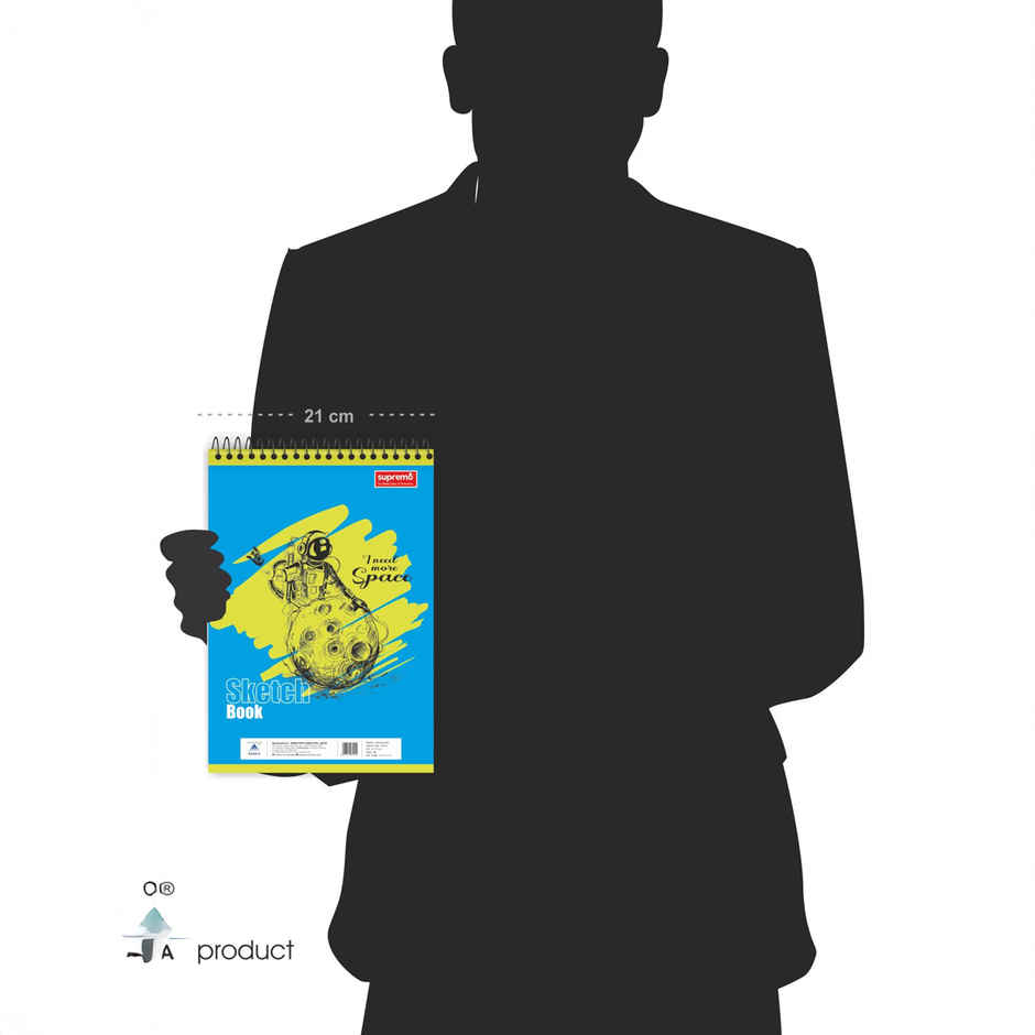 Ranka Supremo Sketch Book A4 Spiral Unruled | 36 Pages | 100 GSM | Assorted