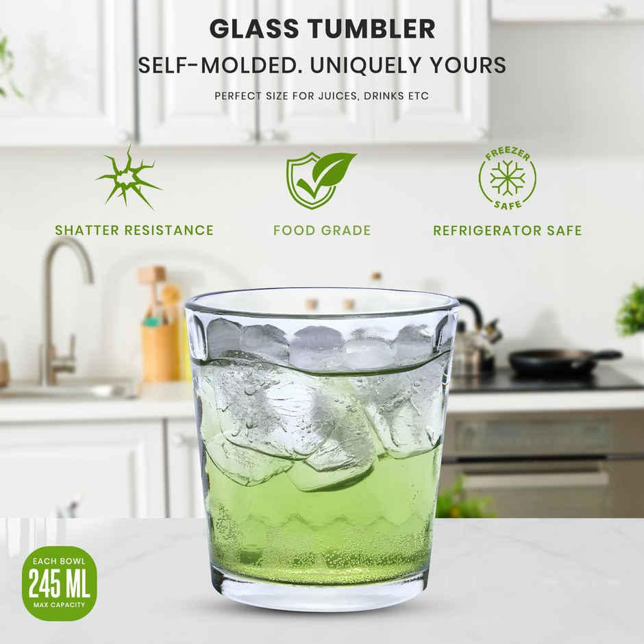 Yera Coolwave 245 ml Water/Juice Tumbler Set | 6 pcs