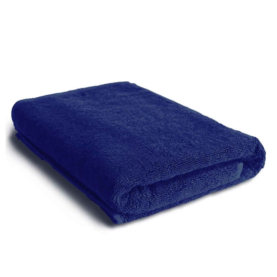BAY6 100% Cotton Bath Towel - 140 cm x 70 cm | 400 GSM - Blue