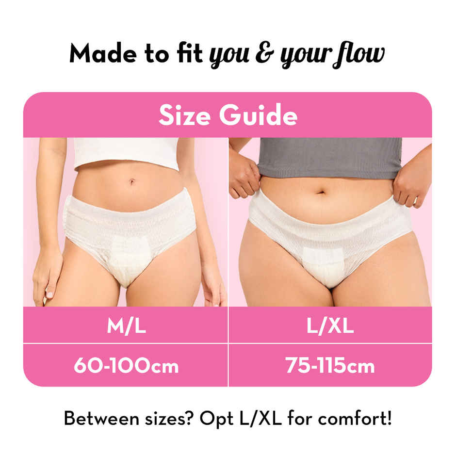 Plush Comfort High Waist L-XL Period Panty Pack of 10 | Disposable | Super Saver Pack
