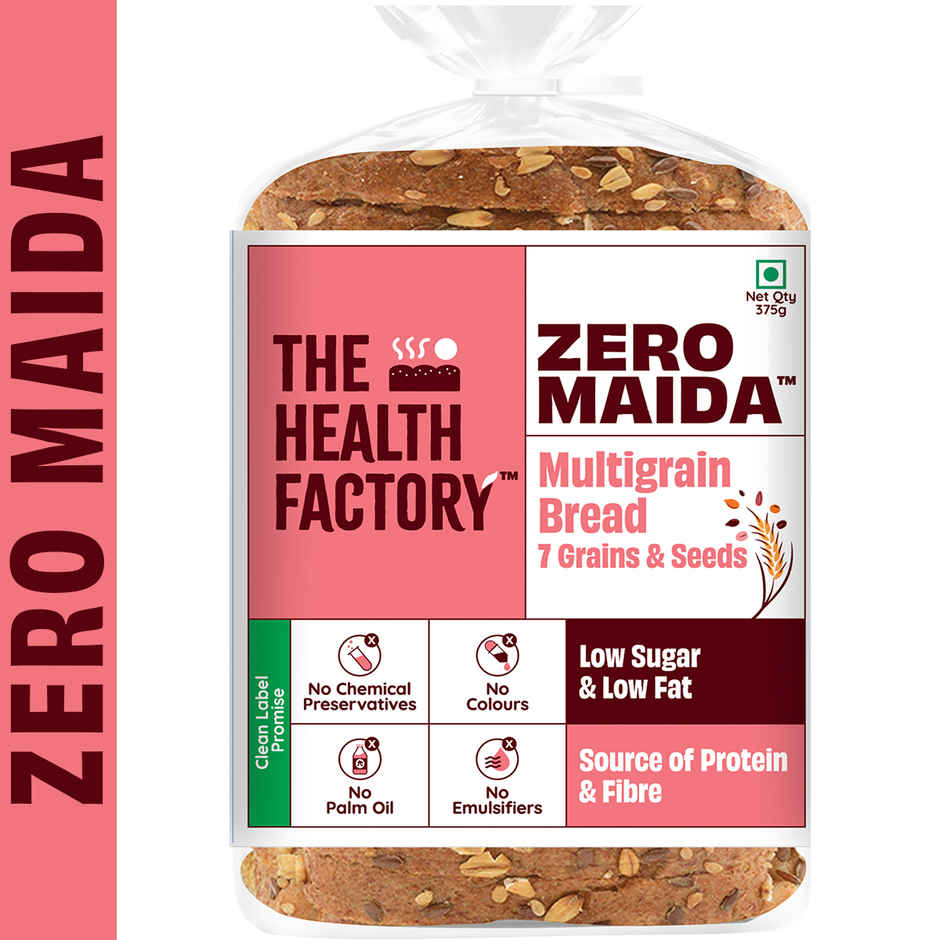The Health Factory Zero Maida Multigrain Bread | Clean Label, Not Brown