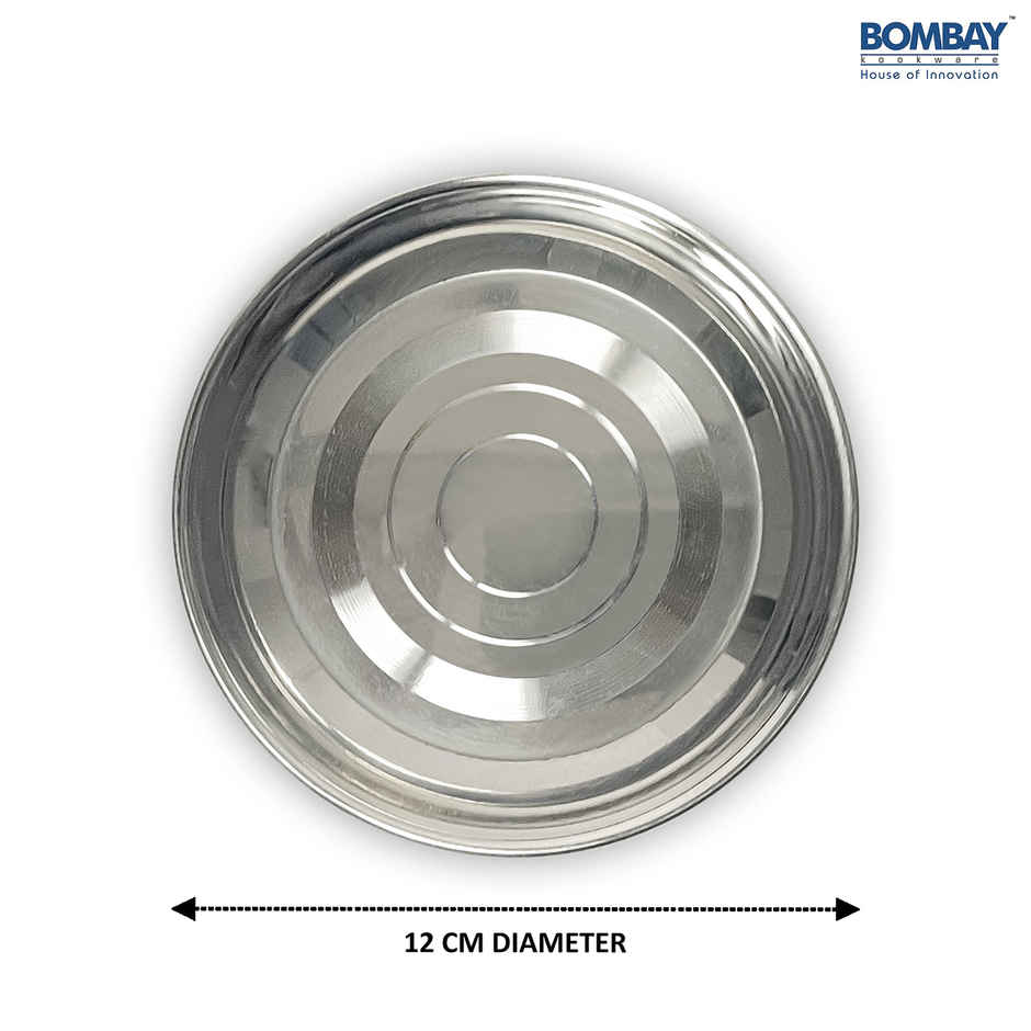 Bombay Kookware Stainless Steel Halva Plate | 12 cm
