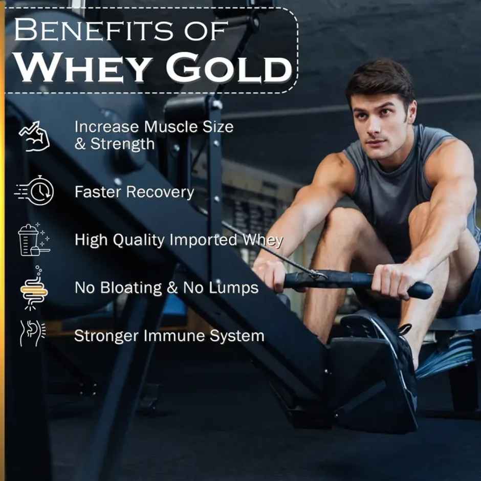 Nakpro Gold Whey Protein Concentrate 80% 2Kg Unflavoured 28G Protein 6.2G Bcaa