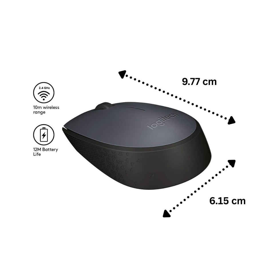Logitech M171 Wireless Optical Mouse Grey