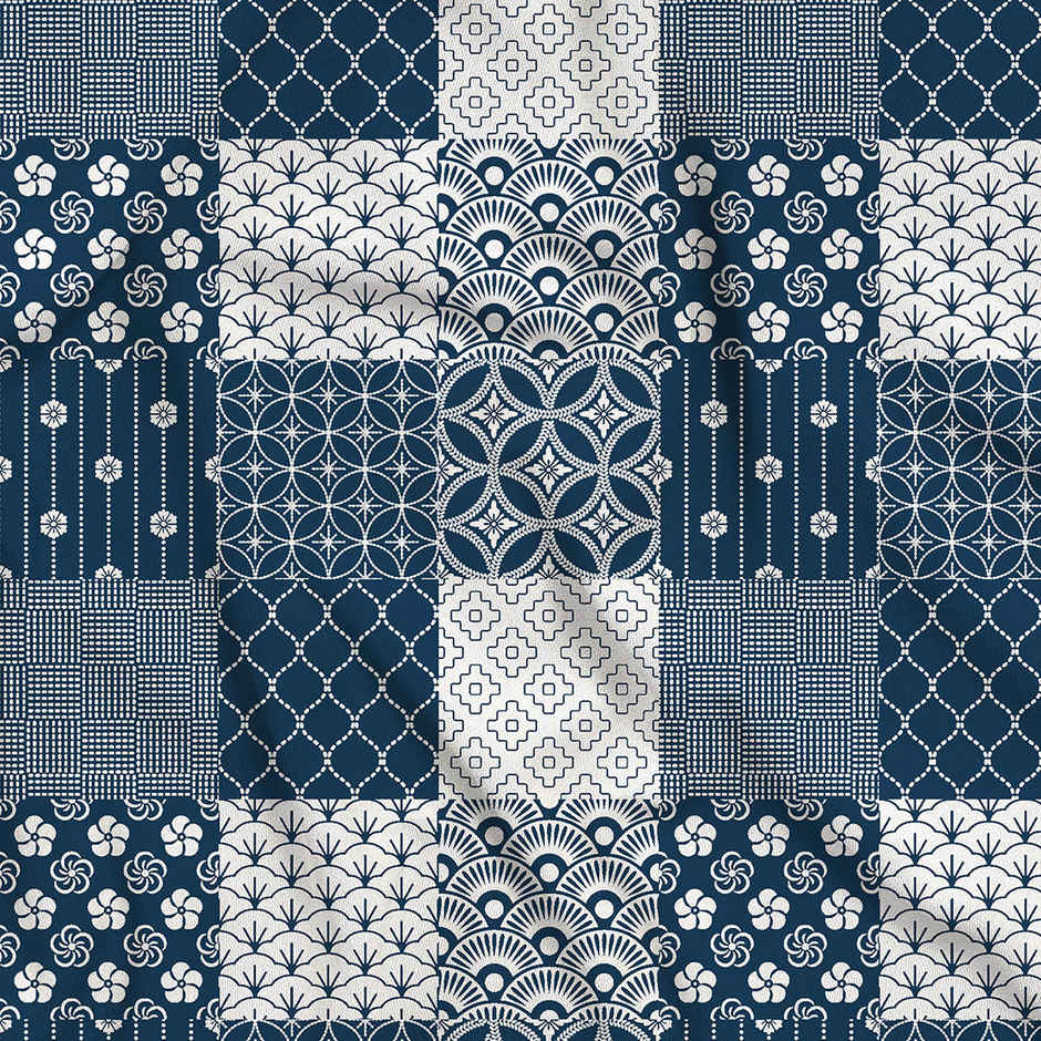 Boutique Living Alpha Geo (Valatia) 100% Cotton 200 TC Blue King Bedsheet with 2 Pillow Covers