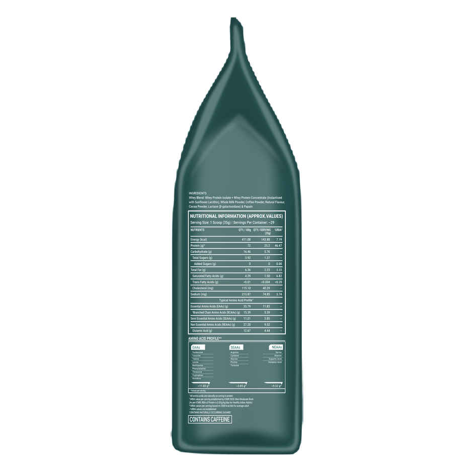 TrueBasics Clean Whey Protein Powder Isolate Concentrate | Blend Coffee