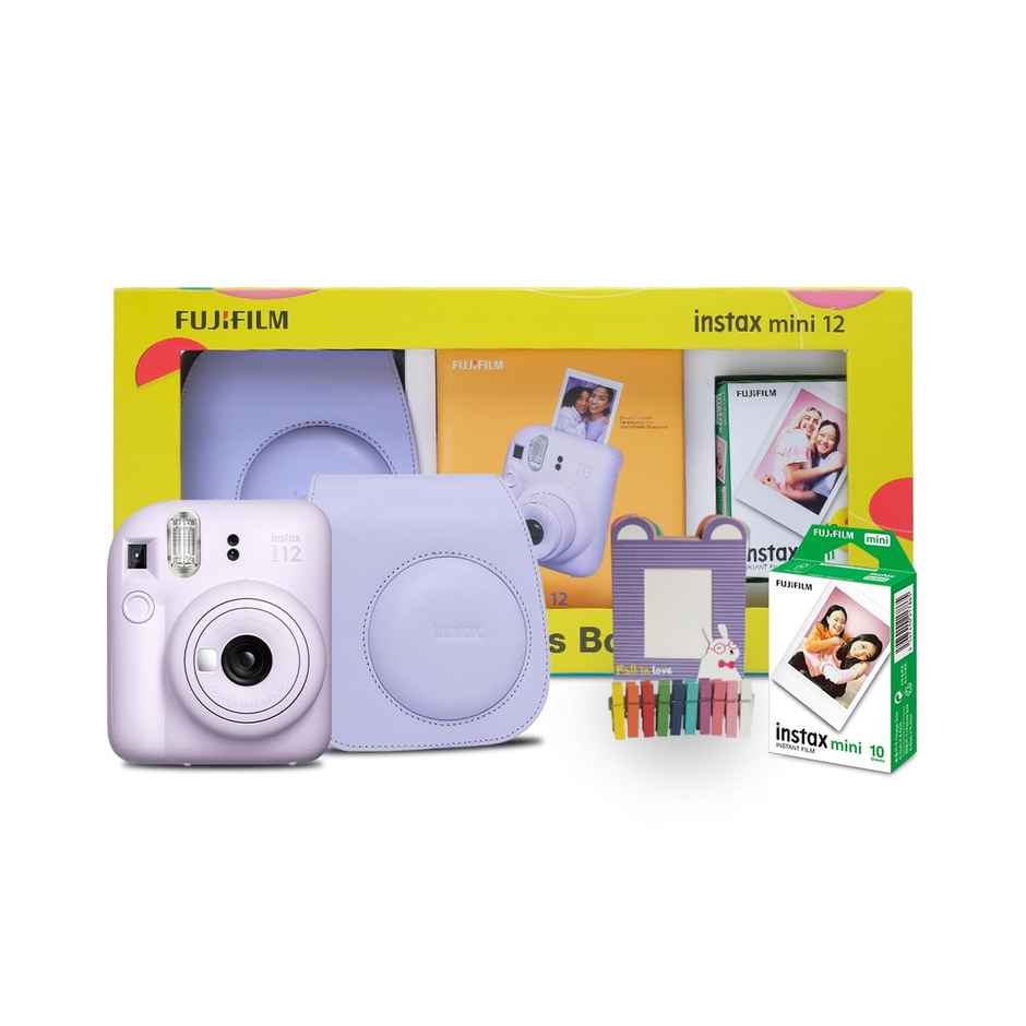 Fujifilm Instax Mini 12 Happiness Box with 40 Shots- Lilac Purple