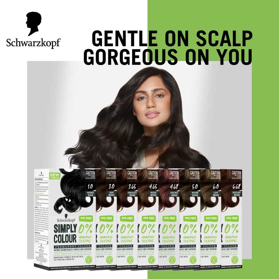 Schwarzkopf Simply Color Permanent Hair Colour 4-68 Chestnut Brown