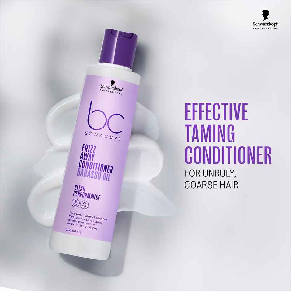 Schwarzkopf Professional Bonacure Frizz Away Conditioner With Babassu Oil With Vegan Keratin