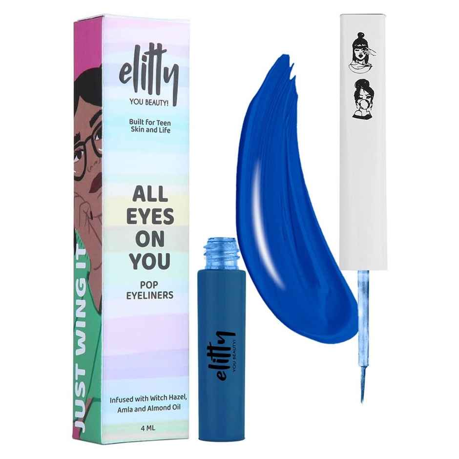 Elitty Dark Blue Matte Waterproof Liquid Eyeliner (Main Character)