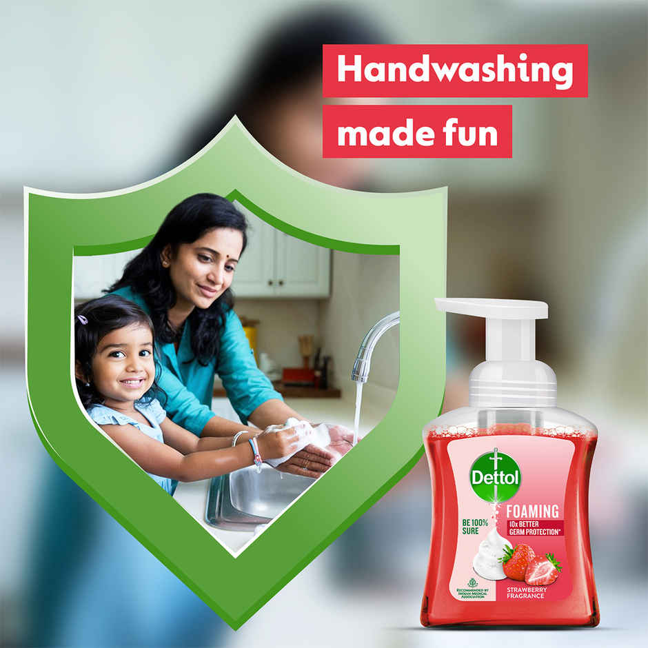 Dettol Strawberry Foaming Hand Wash | Pump and Refill Combo