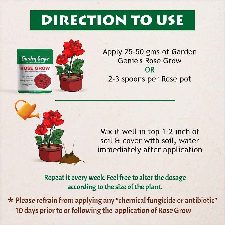 Rose Fertilizer and Potting Soil Mix | Organic Flower Fertilizer & Potting Soil for Home Garden