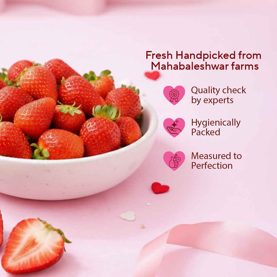 Fnp Radiant Red Rose Bouquet(1pc) & Strawberry Heart Shaped Box(200gms) Combo