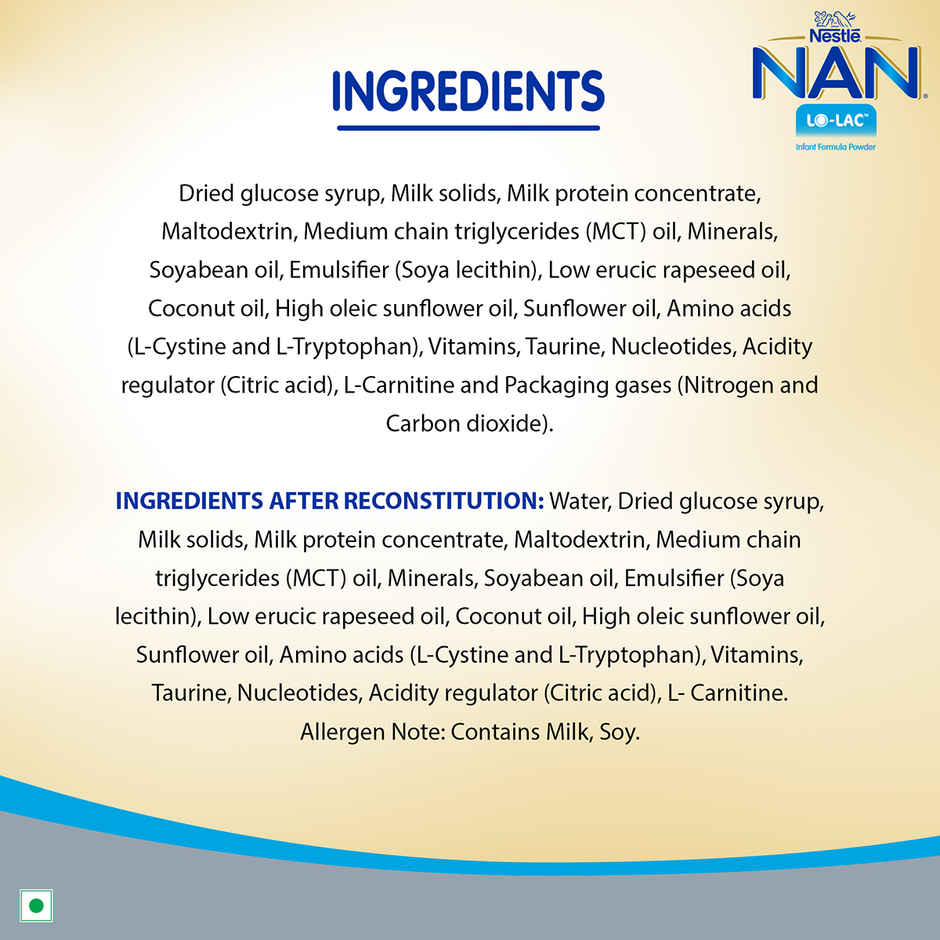 Nestle Nan Lo-Lac Baby Milk Powder For Infants From Birth Onwards Bag-In-Box Pack