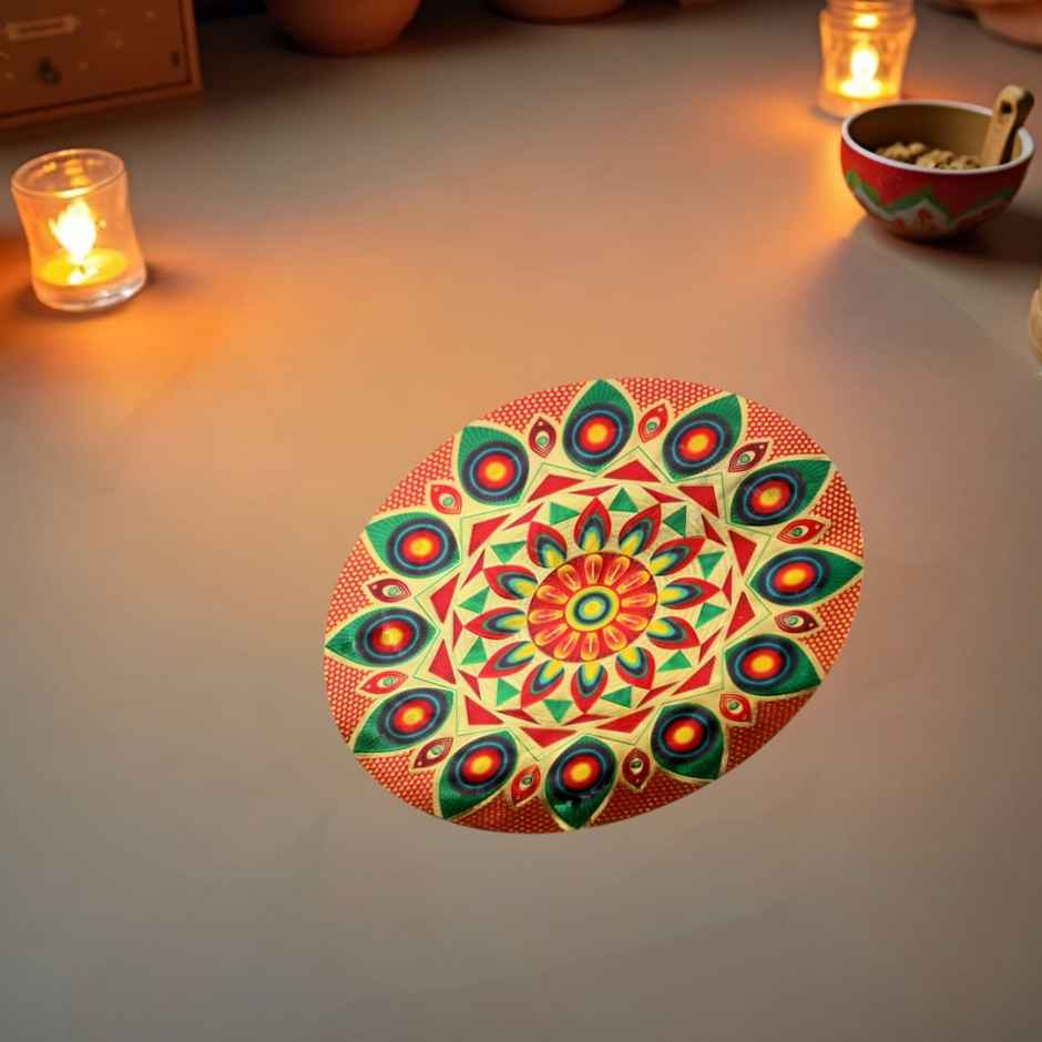 Elegant Diwali Rangoli Stickers – Vibrant Designs