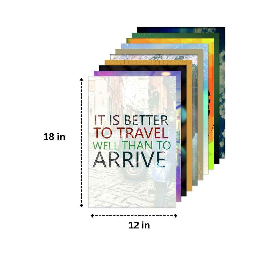 Paper Plane Design Wall Posters For Office Decor | Set of 10 | Size | 12 Inch x 18 Inch | D58