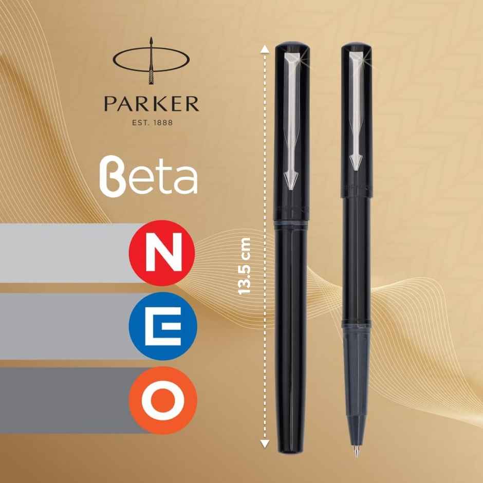 Parker Beta Neo Coated clip Ball Pen| Black Body Color| Ink Color - Blue | Corporate Gift