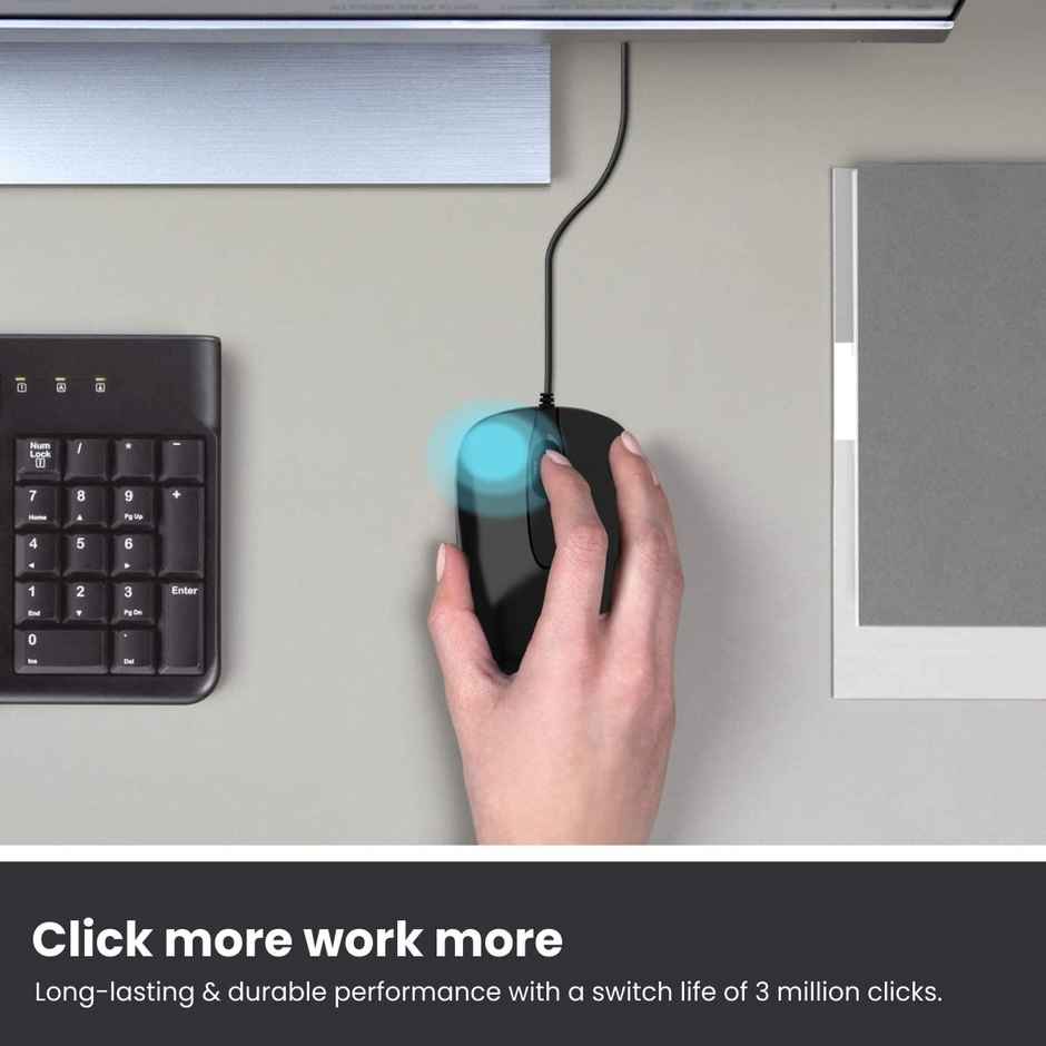 Portronics Wired Optical Mouse(Black)