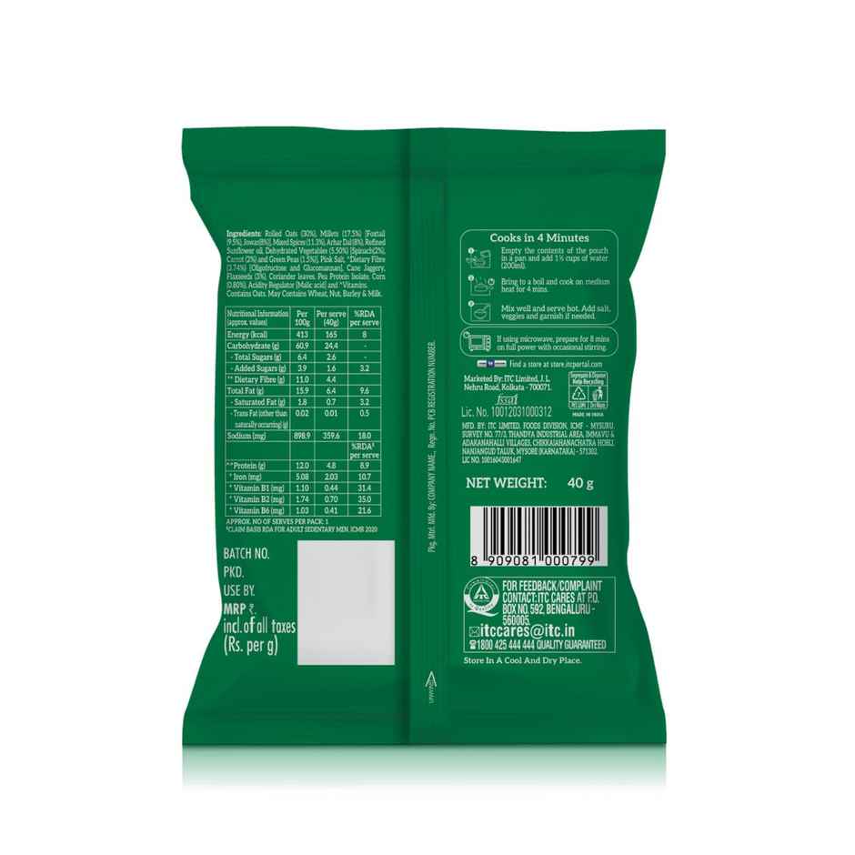 Right Shift Masala Oats, Spinach & Millets | High Protein & Fibre, No preservative