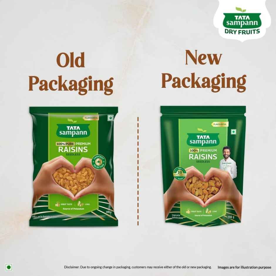 Tata Sampann Absolutely Pure Premium Raisins/Kishmish Seedless