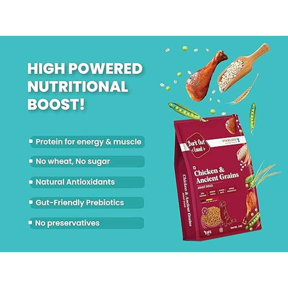 Bark Out Loud - Adult Dog Food Chicken and Ancient Grains  for Medium / Large Breed