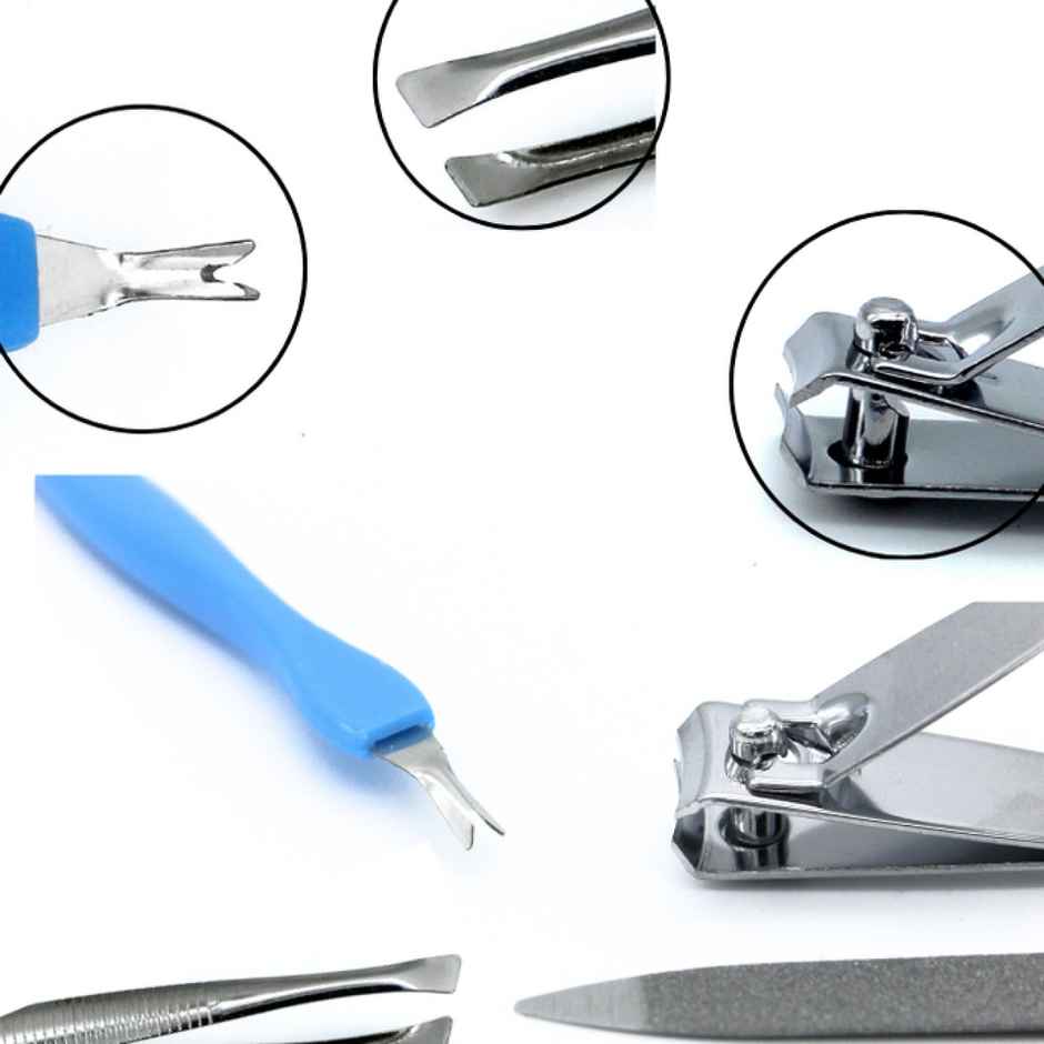 Manicure Pedicure Kit 5 In 1 | Nail Clipper, Nail Filer, Scissors, Tweezer & Cuticle Remover (Colour May Vary)