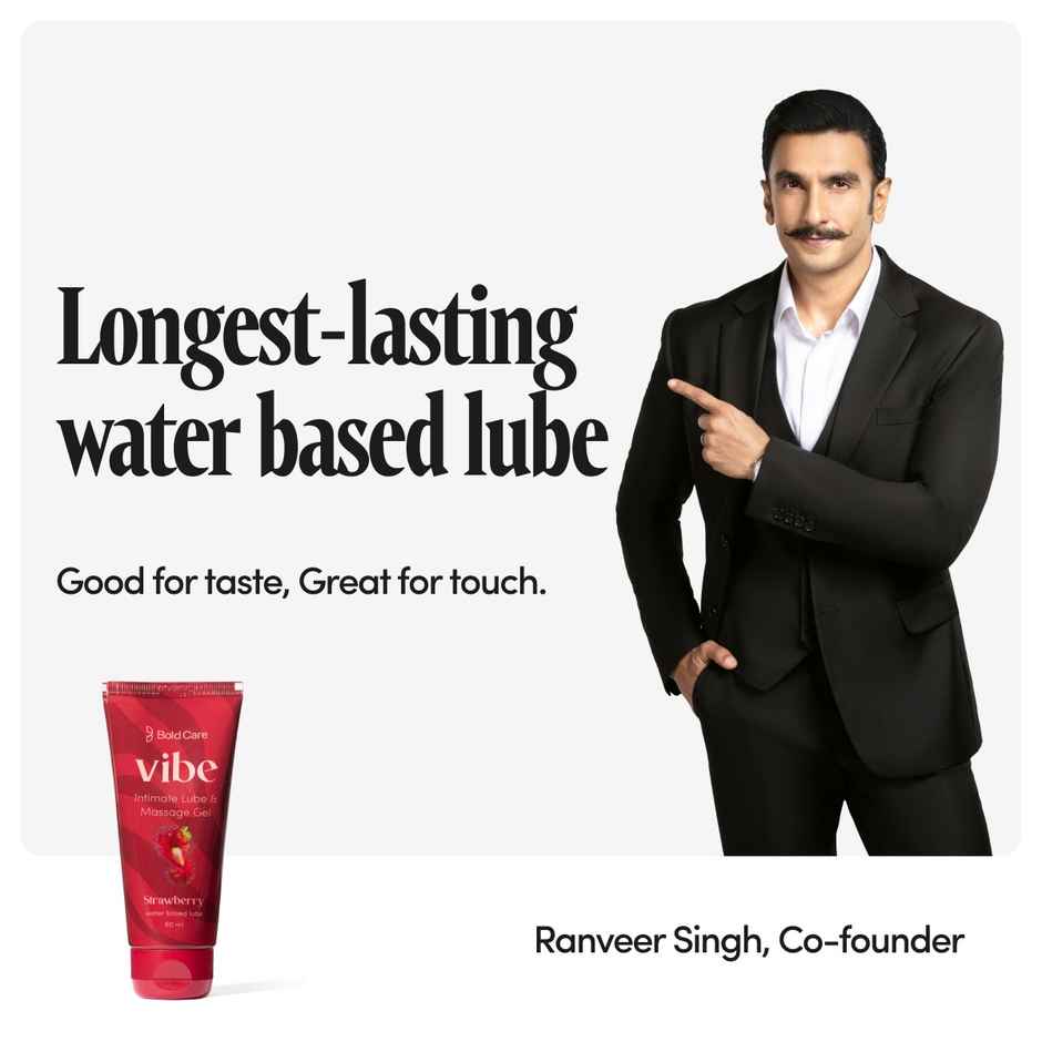 Bold Care Vibe Strawberry Water- Based Edible Lubricant