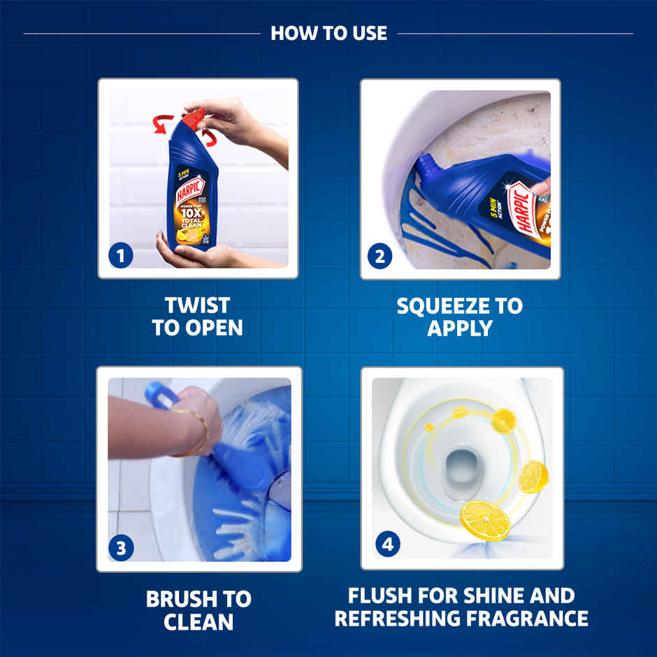 Harpic Lemon Toilet Cleaner Liquid Combo