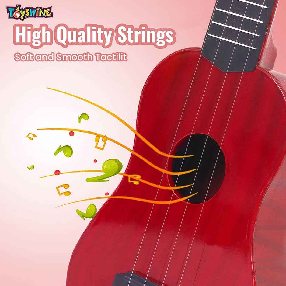 Toyshine 4-String Acoustic Guitar for Kids, 18" Learning Toy, Assorted Colors