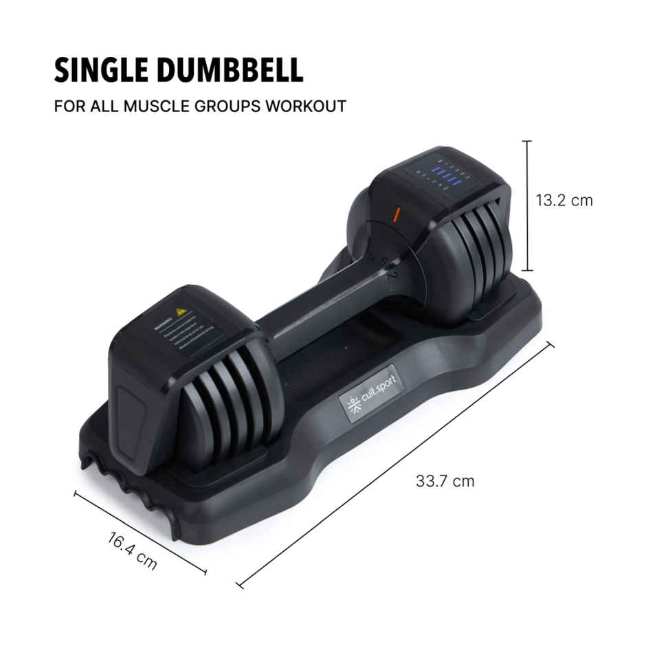 Cult Adjustable Dumbbell (5.7 kg X 1) | Black
