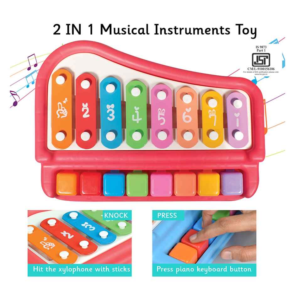 Itoys Xylophone-8 Keys(Colour May Vary)