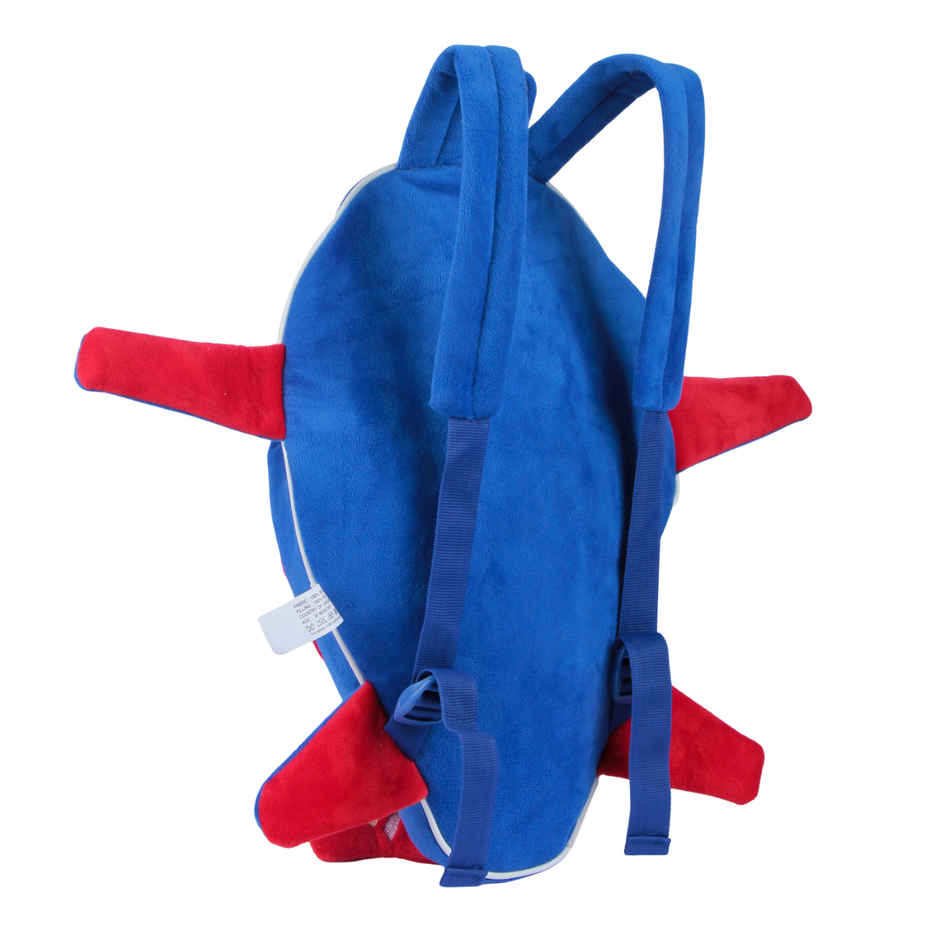 Toytales Blue Aeroplane Soft Toy Plush Bag | Bag For Kids| | Picnic Bag | Toy For Boys