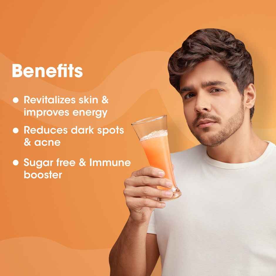 Og Wellness Vitamin C, Amla & Zinc Effervescent Tablets - Vitamin C, Orange Flavor - 15 Pcs