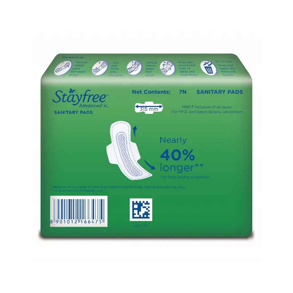 Stayfree Advance Ultra Comfort Sanitary Pads | XL | 7 pcs