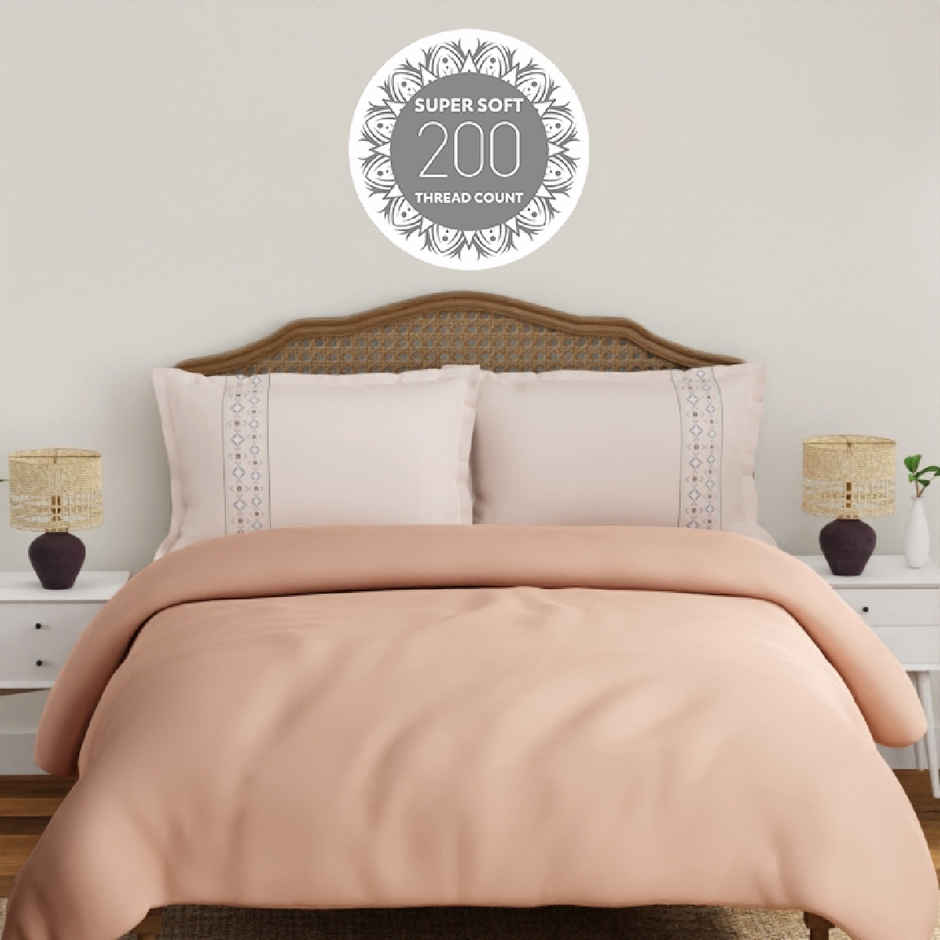 Boutique Living Eleanor (Valatia) 100% Cotton 200 TC Pillow Covers - Pack of 2