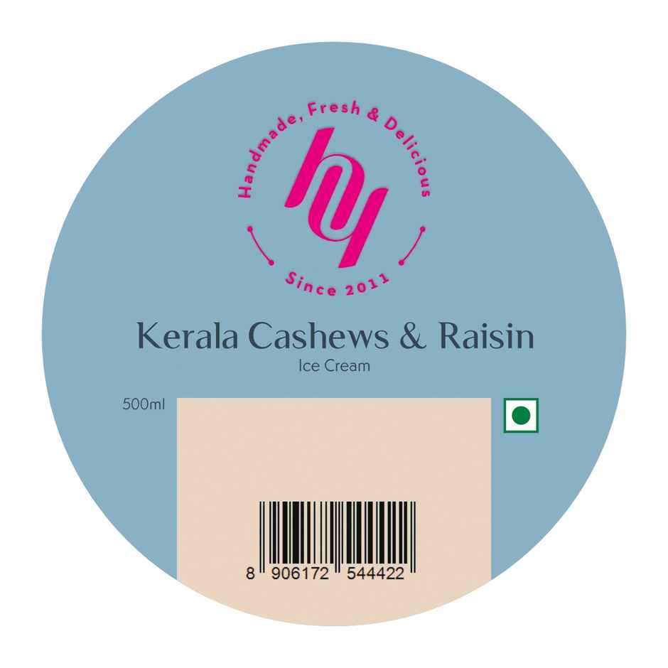 Huber & Holly Kerala Cashew And Raisin Ice Cream Tub