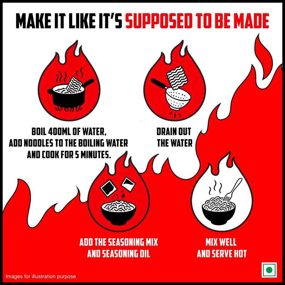 Ching's Korean Spicy Veg Instant Noodles, Veg, It's Hot, It's Spicy, It's Ching's