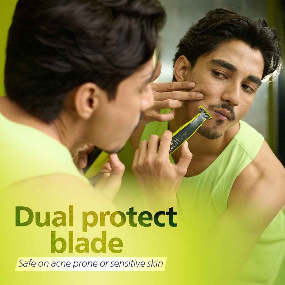 Philips OneBlade Turbo2X Trimmer | Patented Dual Protect Tech | 3 Combo Attachments | QP2724/10