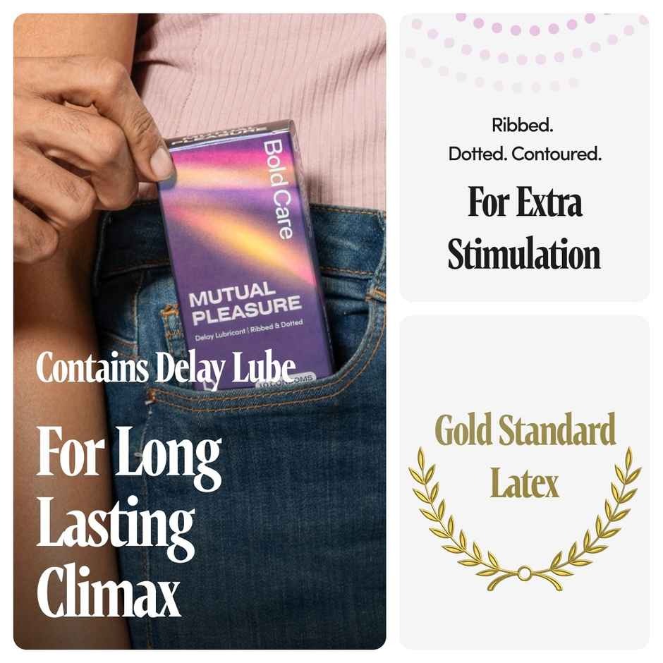 Bold Care 404 Mutual Pleasure Condoms For Men | Pack of 10