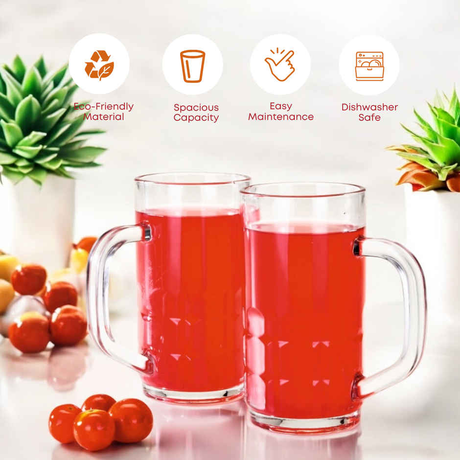 Fructose Beer Juice Milkshake Mug Set | 290 ml Each | 6 pcs | Yera Glassware