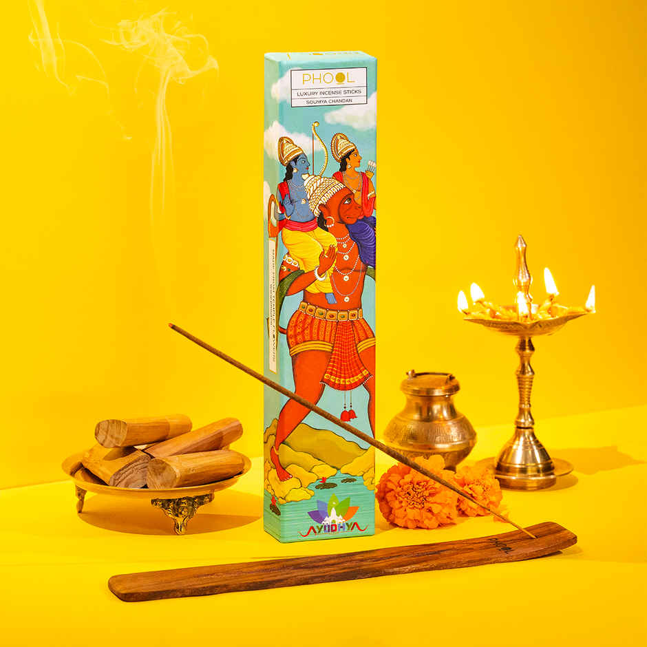 Phool Ayodhya Soumya Chandan Agarbatti 100% Natural Certified Incense Sticks